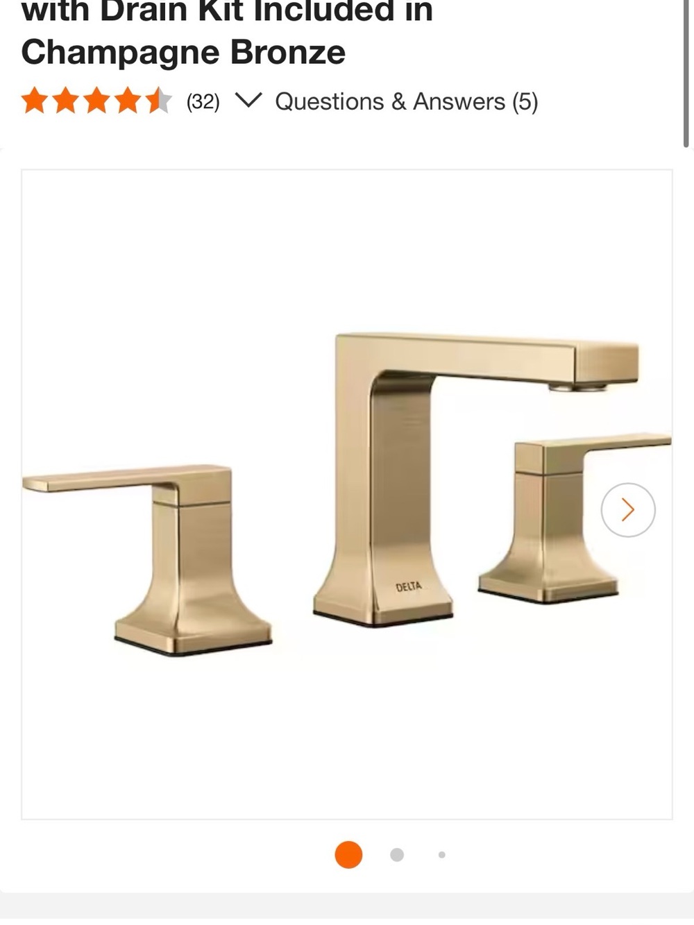 Delta Champagne Bronze Faucet
